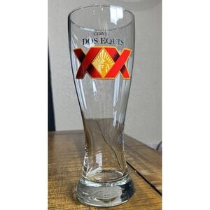 Cerveza Dos Equis Tall Pilsner Beer Memorabilia Collectible Glass New 9" Tall